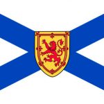 Vector flag of Nova Scotia province Canada. Halifax, Cape Breton Nova Scotia Flag